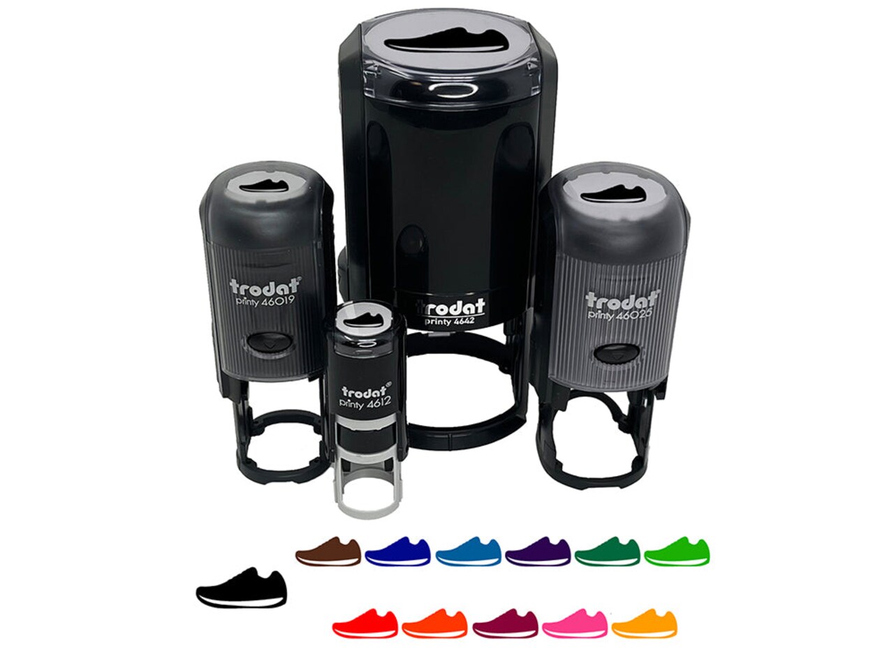 Athletic Running Shoe Self-Inking Rubber Stamp for Stamping Crafting Planners